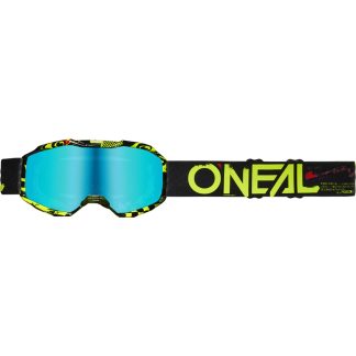 O'Neal B-10 Goggle ATTACK Black/Neon Yellow - Radium Blue
