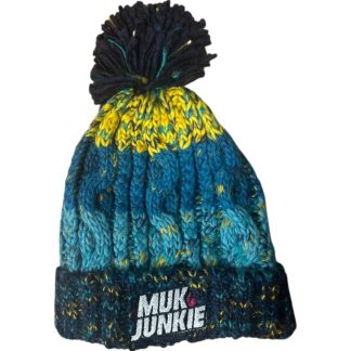 Muk Junkie Pom Pom Chunky Beanie - Marine Splash